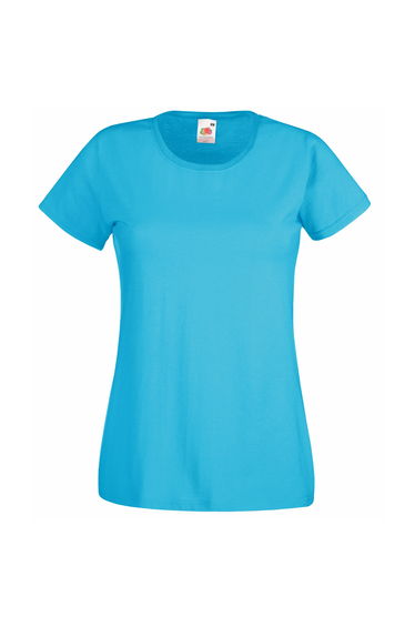Fruit Of The Loom Ladies/Womens Lady-Fit Valueweight Short Sleeve T-Shirt - Azure Blue