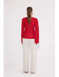 FLAG KNITTED BLOUSE - 4