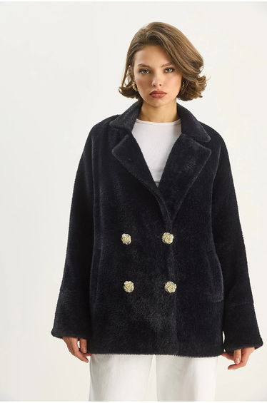 LUCCI Oversized Textured Plush Jacket