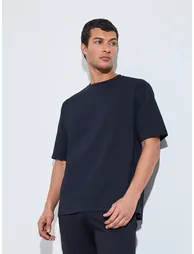 Men Oversized Screen Print Cotton Jersey T-Shirt - 2