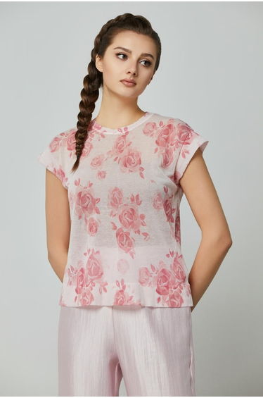 Floral Sheer Knit Top