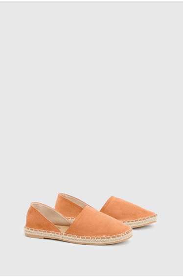 Jane Faux Suede Slip On Espadrille Flat Shoes