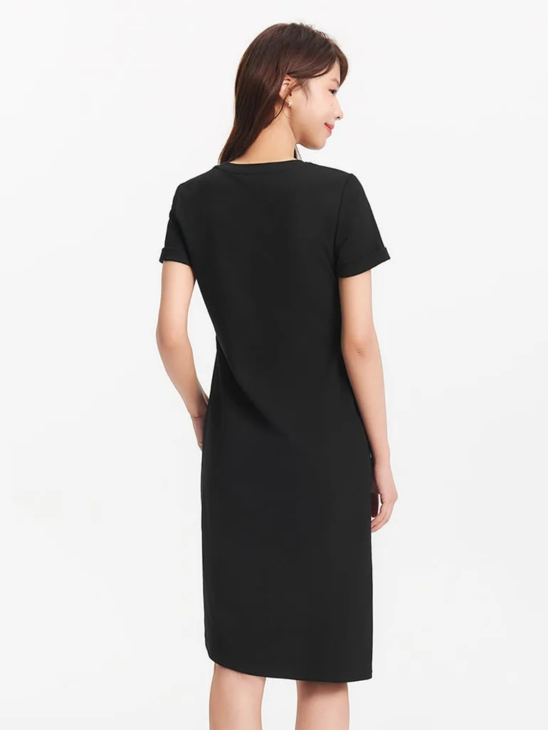 black asymmetric sleeve embroidered bodycon dress Parker Shadow Illusion Lace Bodycon Dress