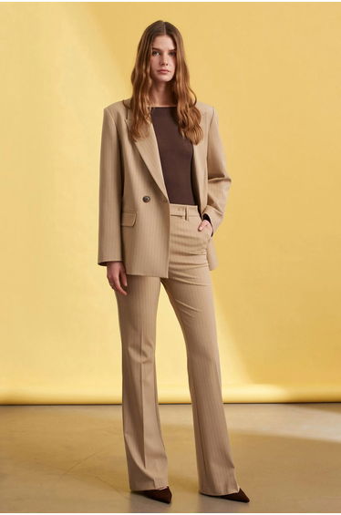 Dilvin High-Waist Wide-Leg Trousers