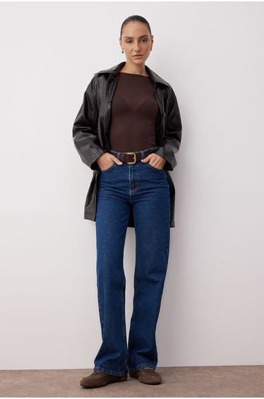 Jeans - Blue - Wide leg