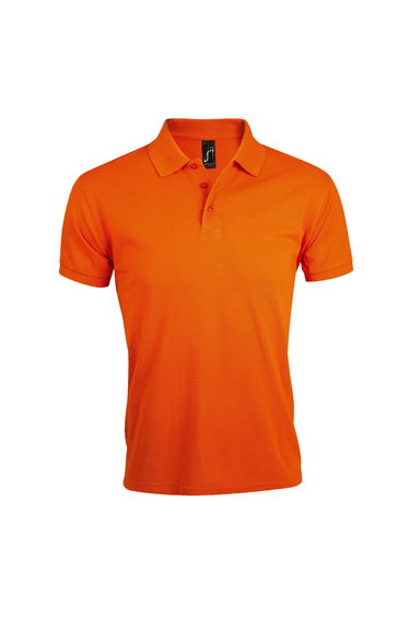 SOLs Mens Prime Pique Plain Short Sleeve Polo Shirt - Orange