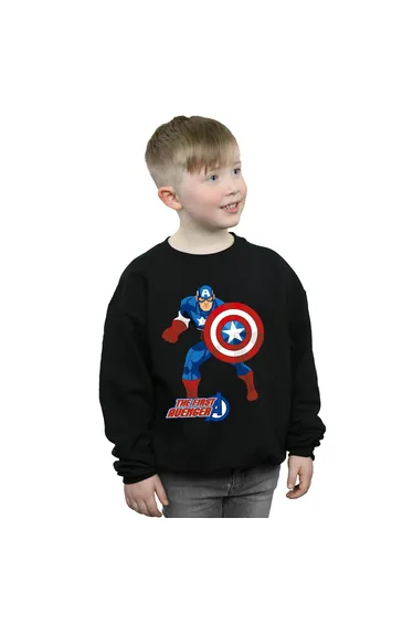 Captain America Boys The First Avenger Sweatshirt - Black