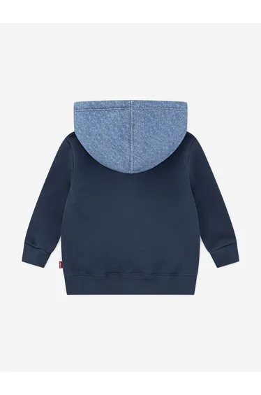 Levi's Baby Boys Knit Denim Zip Up Top in Navy