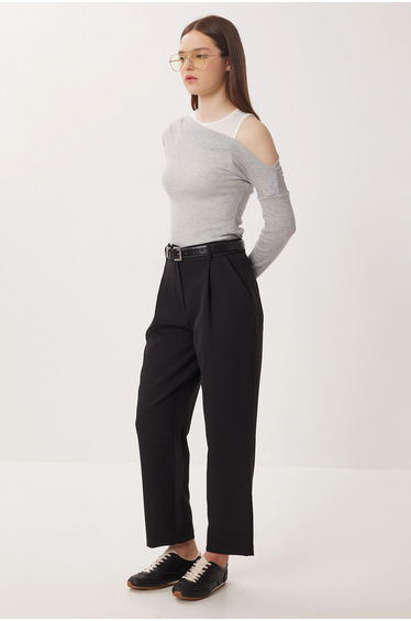 ISTANBUL High Waist Tailored Trousers with Belt