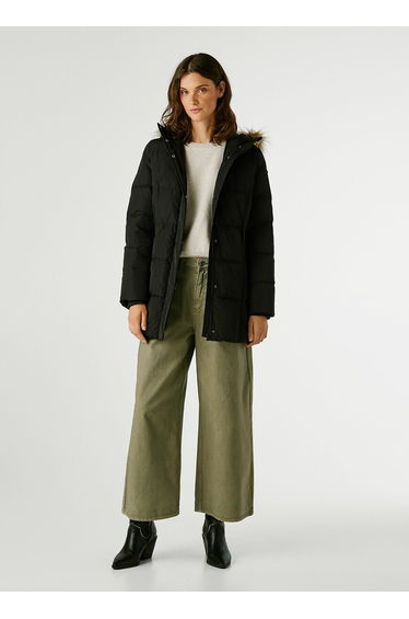 Sarah Belted Padded Jacket with Hood