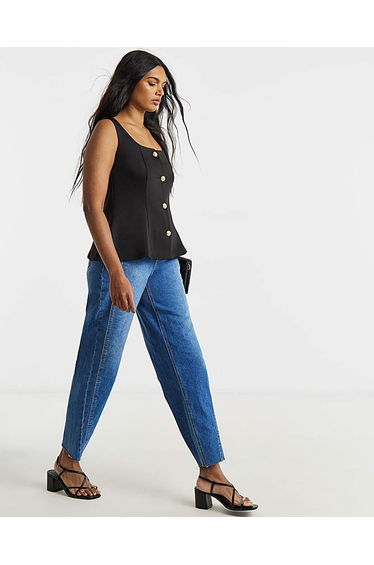 Button Through Jersey Waistcoat