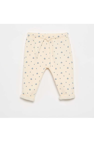 Patterned jogging pants WHITE