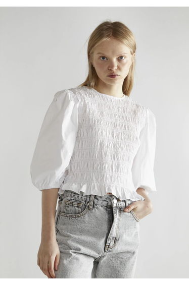 White Shirred Top product thumbnail 3