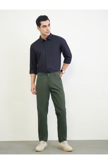 Men Regular Fit Solid Pants