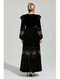 Chantelle Black Lace Maxi Dress - 2