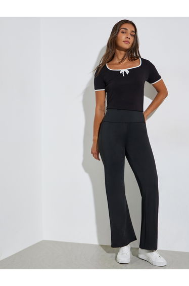 Black Wide Leg Joggers