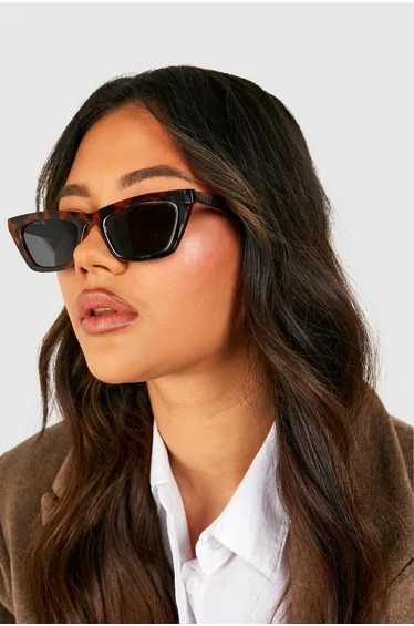 Tortoise Shell Tinted Sunglasses - brown