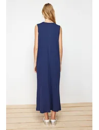 Navy Blue-Mink 2-Pack 100% Cotton Knitted Lining Dress - 5