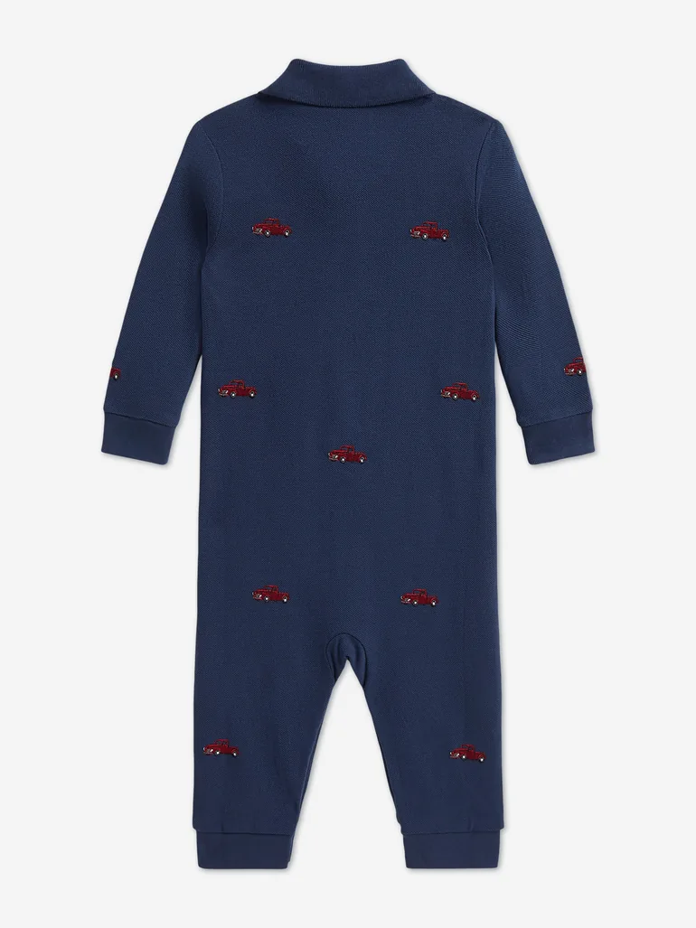 Ralph Lauren Baby Boys Polo Romper in Navy - 1