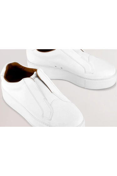 Slip-on Wedge Vegan Walkers - CORE WHITE