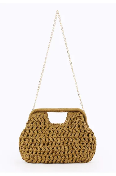 حقيبة كتف شيك ويش باللون البني