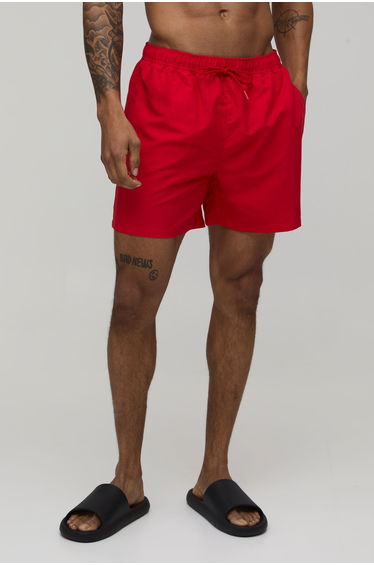 Mid Length Swim Short - red