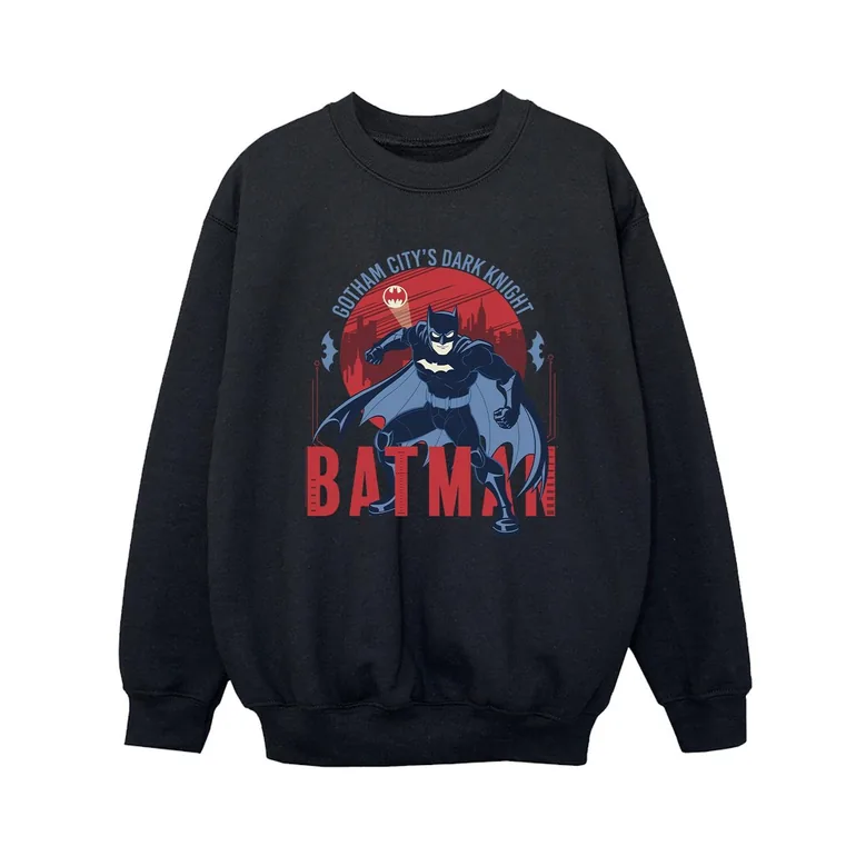 DC Comics Boys Batman Gotham City Sweatshirt - Black - 1