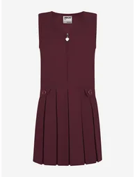 Zeco Girls School Zip Front Pinafore Dress in Purple