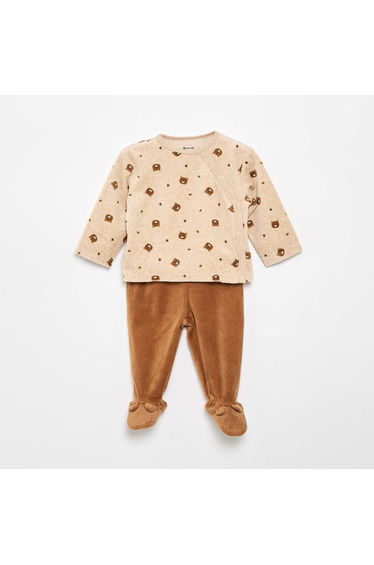 2-piece Velour Pyjamas BROWN