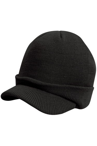 Result Unisex Esco Army Knitted Winter Hat - Black