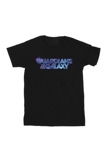 Guardians Of The Galaxy Volume 3 Boys Text Cotton Logo T-Shirt - Black