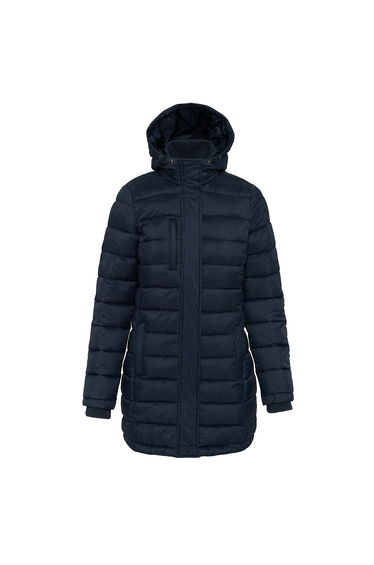 Kariban Womens/Ladies Lightweight Long Padded Parka Jacket - Navy