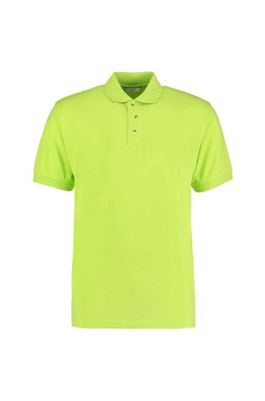 Kustom Kit Mens Workwear Heather Polo Shirt - Lime Green