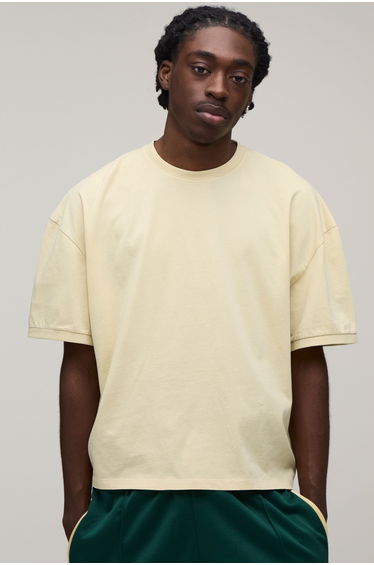 Essential Washed Boxy T-Shirt - yellow