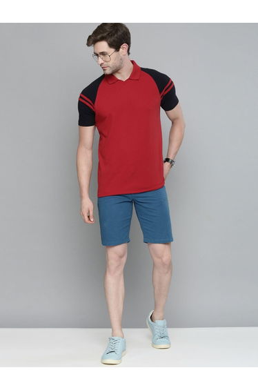Men Slim Fit Solid Shorts