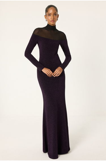 LONG-SLEEVED DRESS WITH GLITTER DETAILS