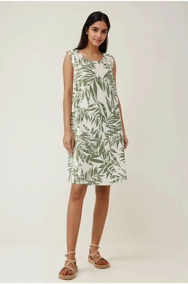Floral A-Form Fit Sleeveless Mini Dress