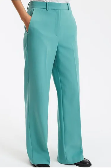 Recycled Wide Leg Trousers, Length 31"