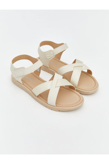 Girls' Faux Leather Sandals