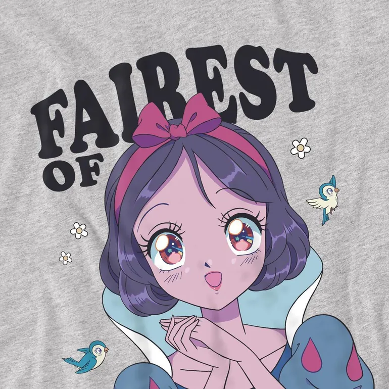 Disney Princess Childrens/Kids Fairest Of Them All Snow White Anime T-Shirt - Sport Heather - 3