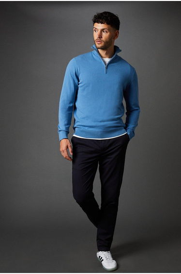 Cotton Rich 1/4 Zip Jumper