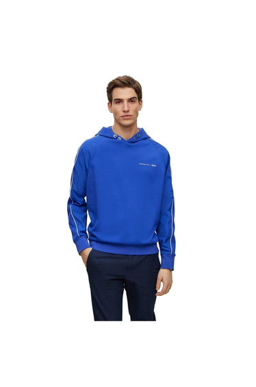 Boss Mens Porsche X Hoodie - Bright Blue