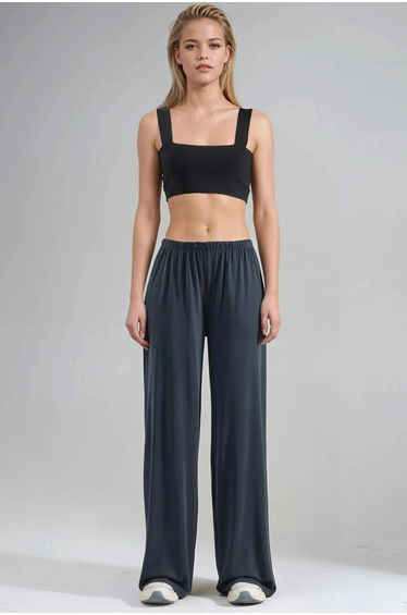 BUSEM Elastic Waist Straight Leg Modal Pants