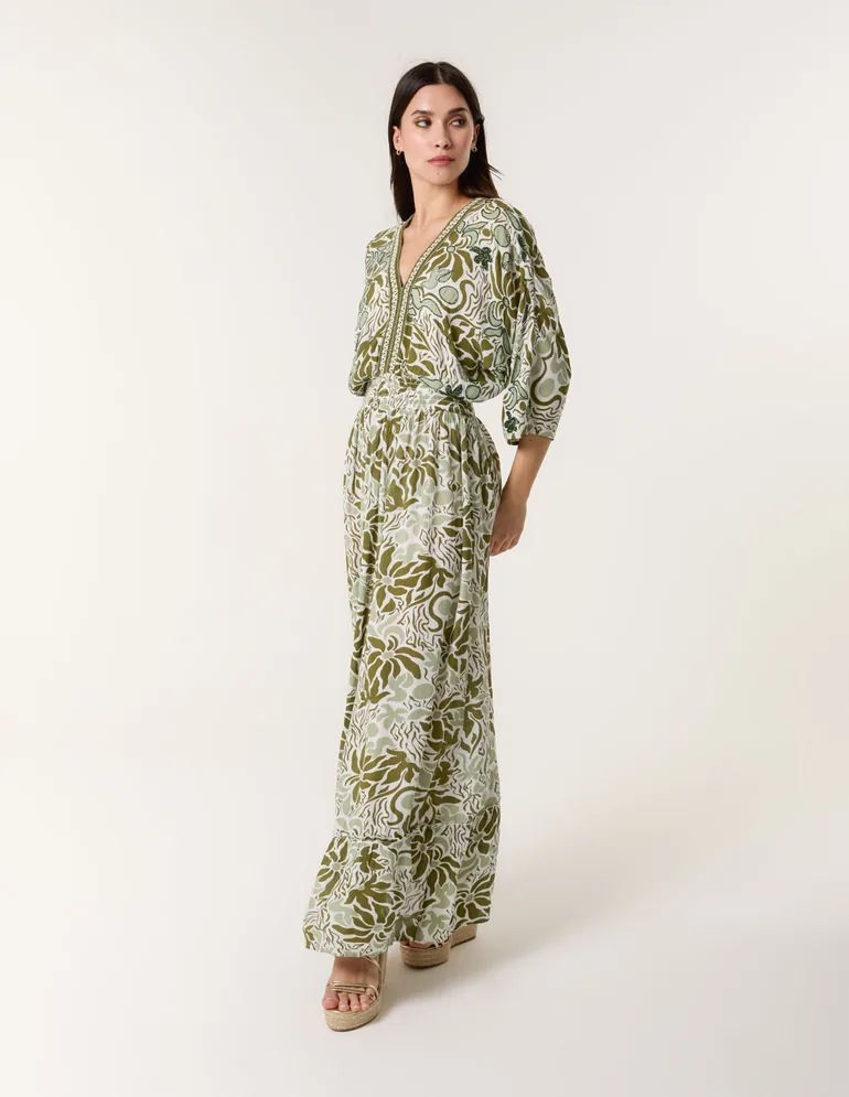 Embellished V Front & Back Maxi Dress - 4