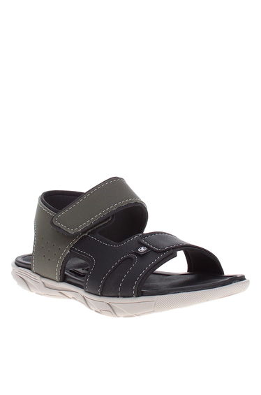Back Strap Flat Sandals with Hook and Loop Closure