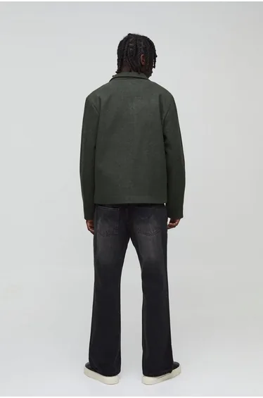 Relaxed Rigid Washed Jeans - charcoal