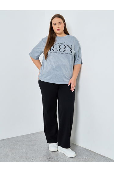Plus Black Straight Leg Jeans