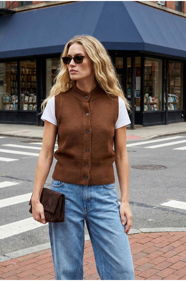 Limited Edition Brown Lurex Soft Textured Knitwear Cardigan