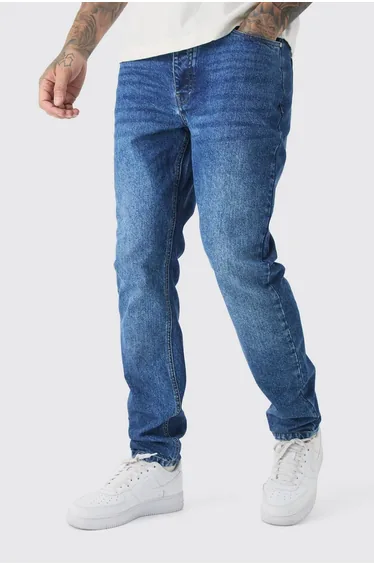 Tall Slim Rigid Jean - mid blue