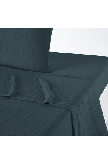 Kumla Plain 100% Cotton Muslin Flat Sheet